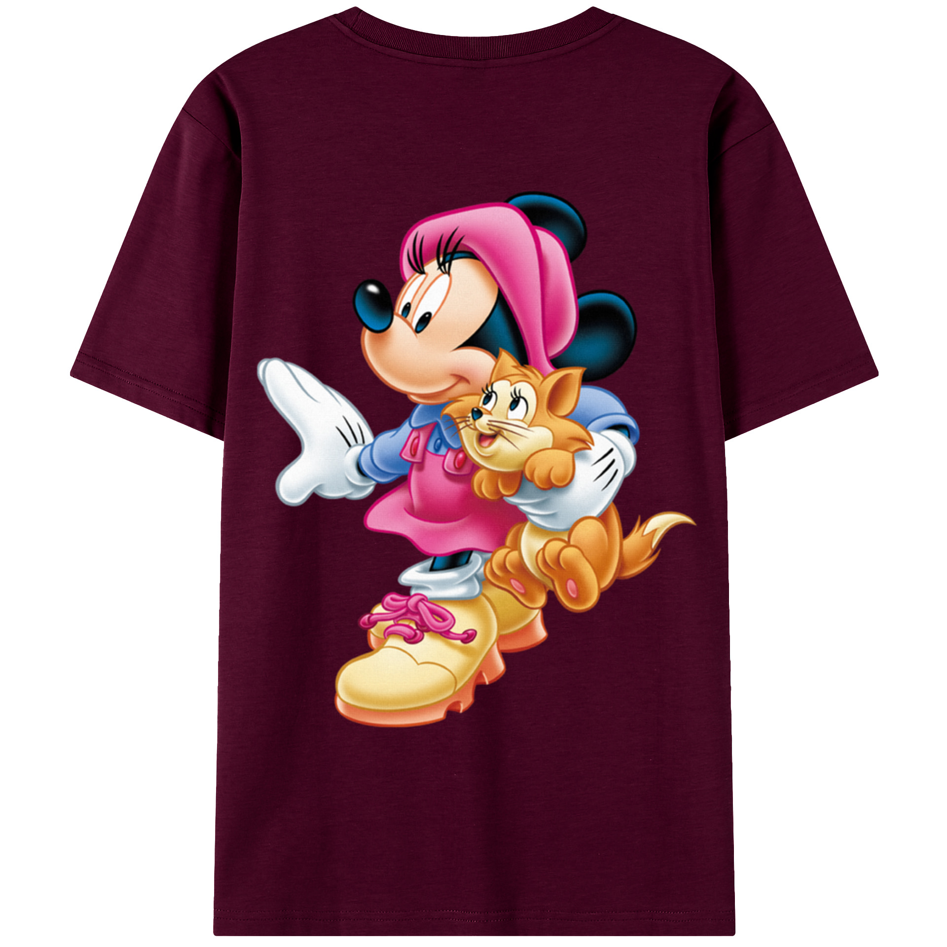 （画像用） ミッキーマウス Mickey Mouse レディース半袖Tシャツ(バックプリント)